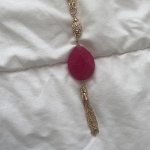 Lilly Pulitzer Pink Gem Pendant Necklace